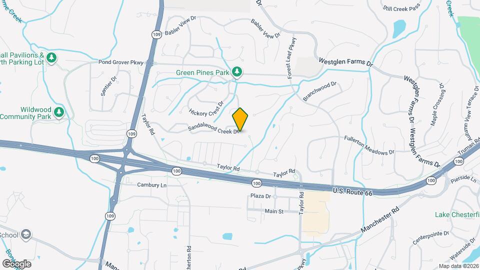 16028 Sandalwood Creek Dr Map and Location Details
