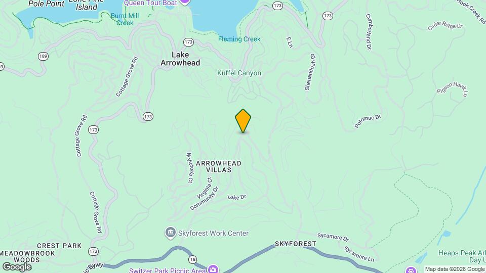 587 Arrowhead Villa Rd Map and Location Details