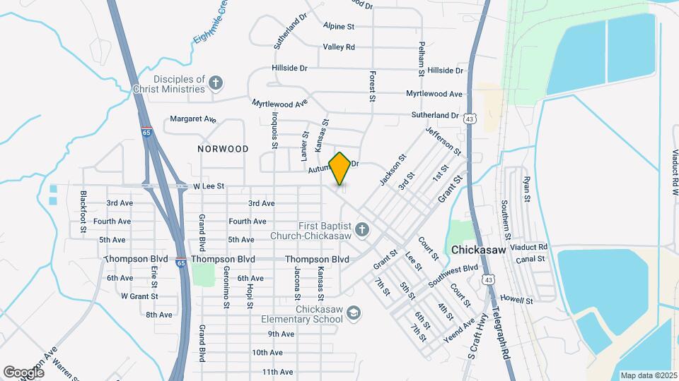 Chickasaw Housing Authority Map and Location Details