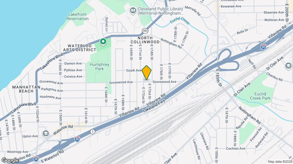 17202 Grovewood Ave Map and Location Details