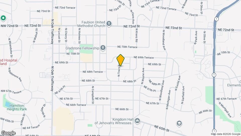 1304 NE 68th Terrace Map and Location Details