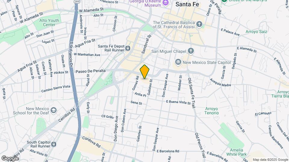 624 Galisteo St Map and Location Details