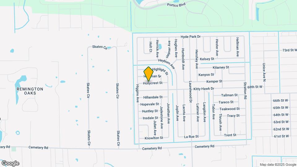 3851 Hollycrest St Map and Location Details