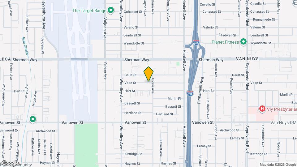 15912 Vose St Map and Location Details