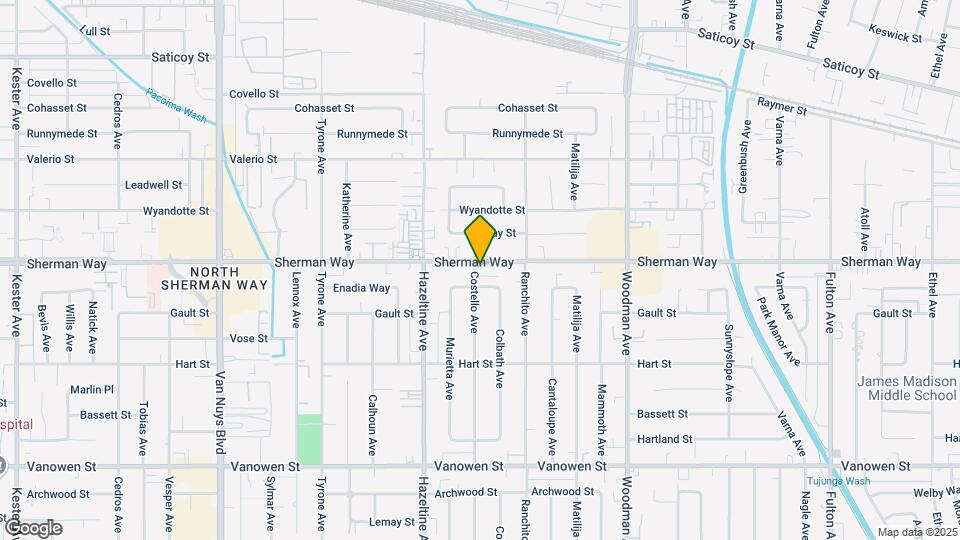 7150 Costello Ave Mapa y Detalles de la Ubicación