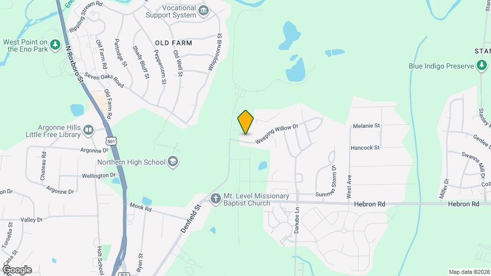 311 Weeping Willow Dr Map and Location Details