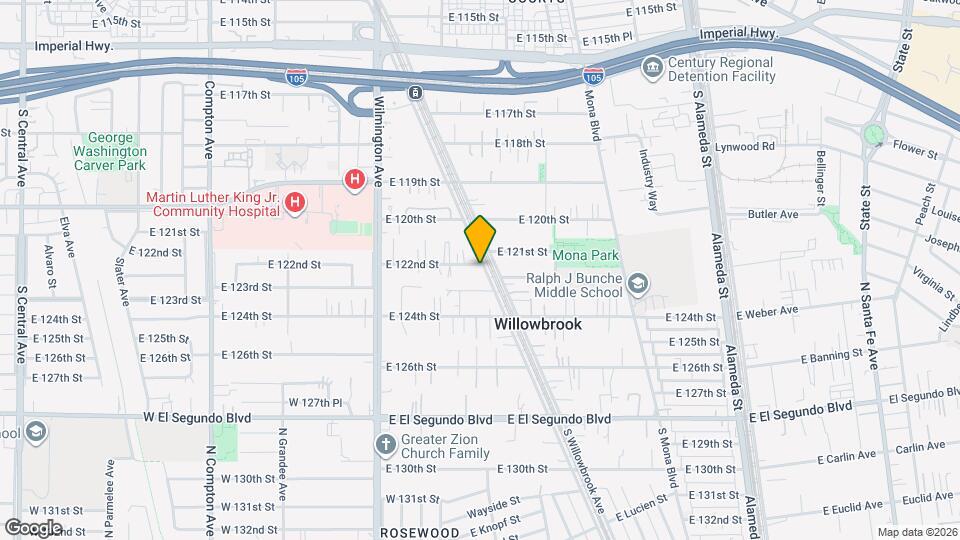 12201 S Willowbrook Ave, Unit B Map and Location Details