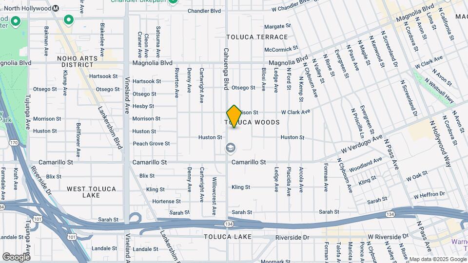 Toluca Lake Apartment Map and Location Details