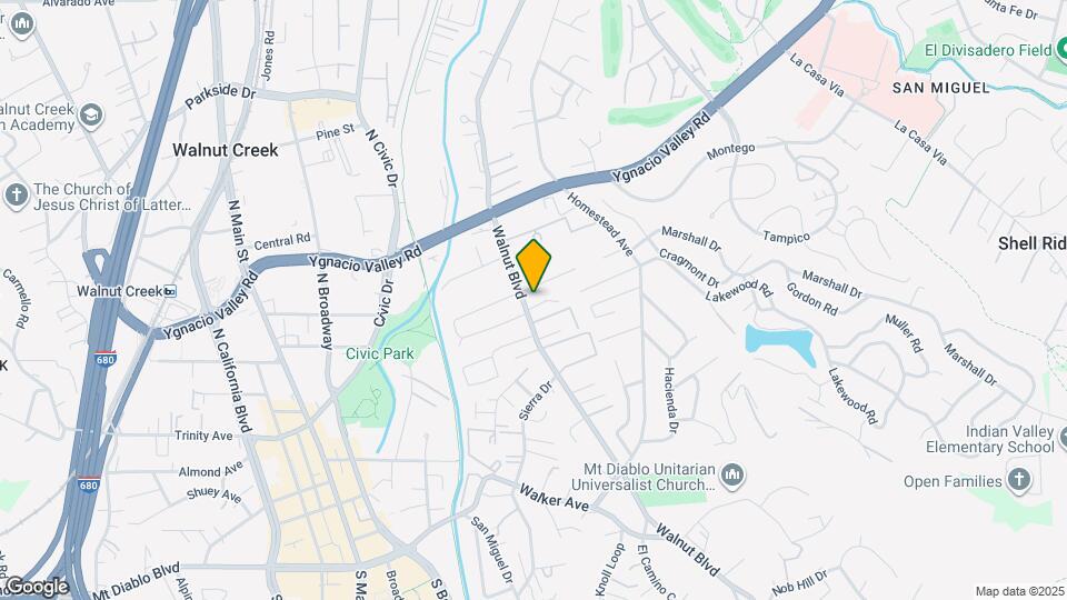 2610 Walnut Blvd Map and Location Details