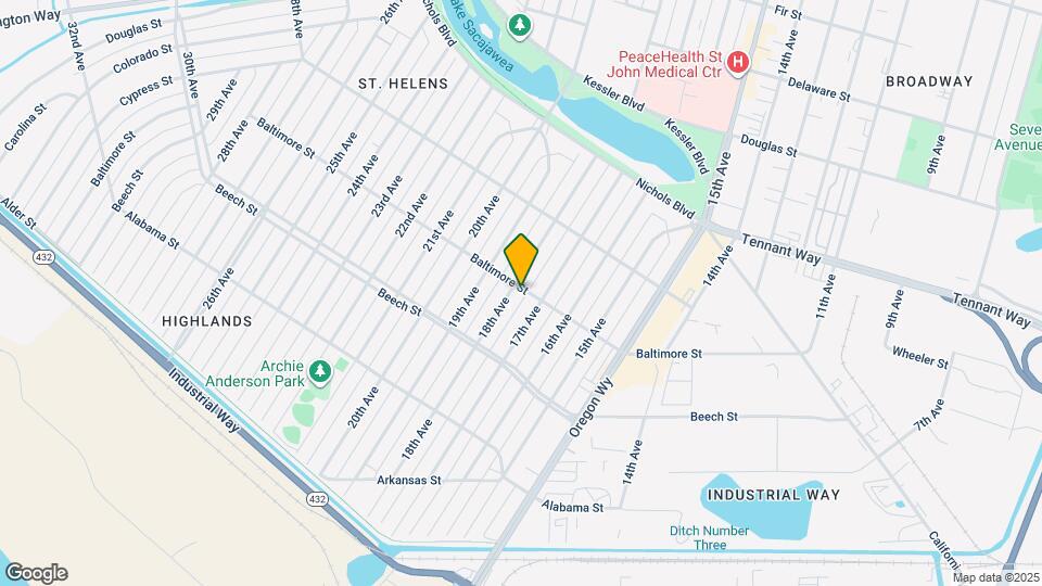 1745 Baltimore St Map and Location Details