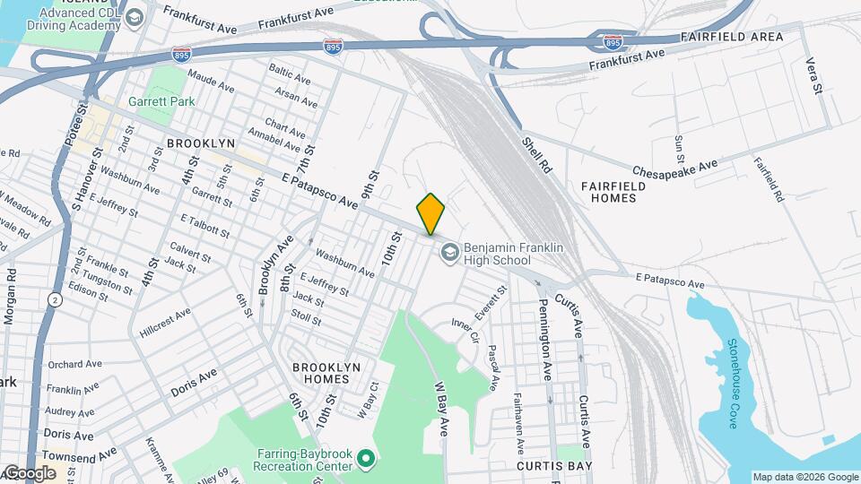 1049 E Patapsco Ave Map and Location Details