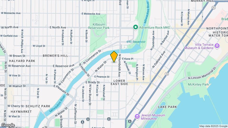 1006 E Land Pl, Unit Upper Map and Location Details