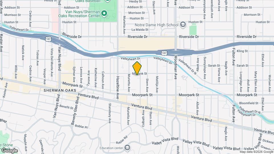 4487 Colbath Ave, Unit #103 Map and Location Details