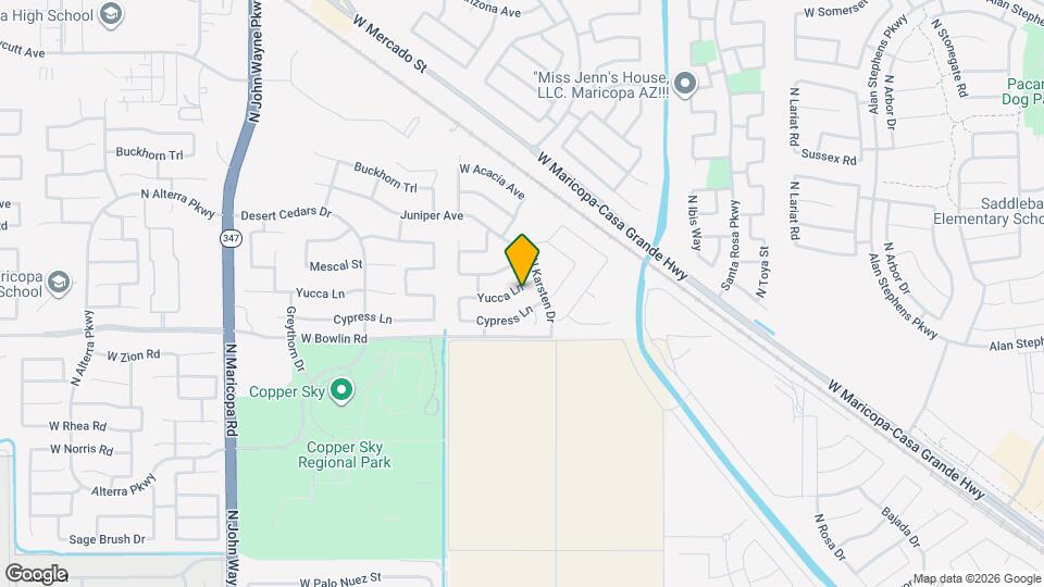 43633 Yucca Ln Map and Location Details