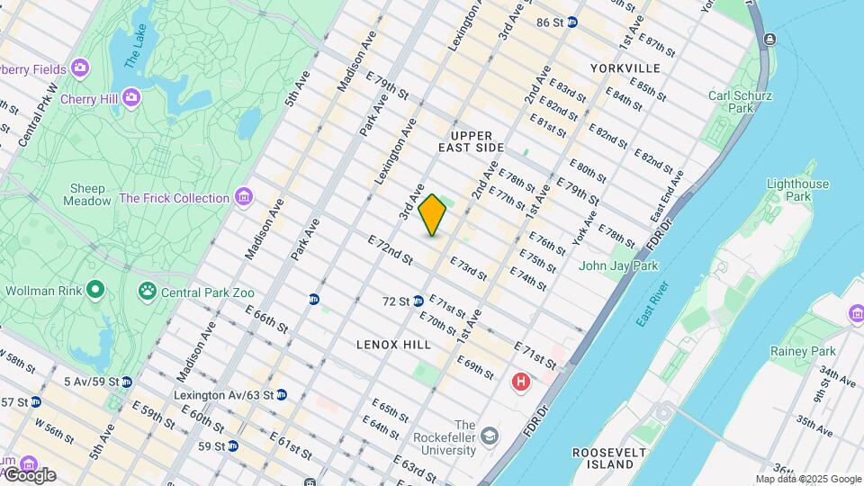 235 E 73rd St Mapa y Detalles de la Ubicación