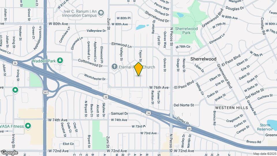 7659 Tejon St Map and Location Details
