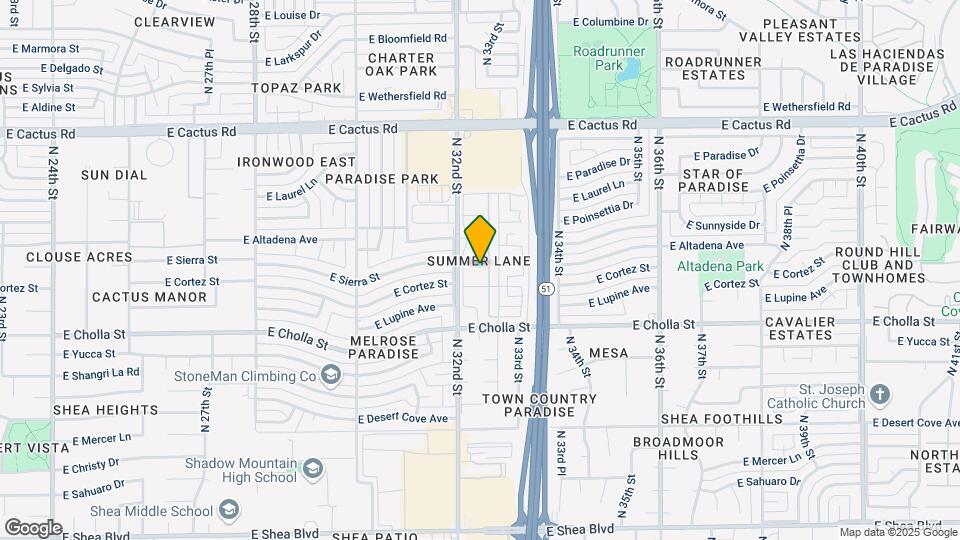 3219 E Sierra St Map and Location Details