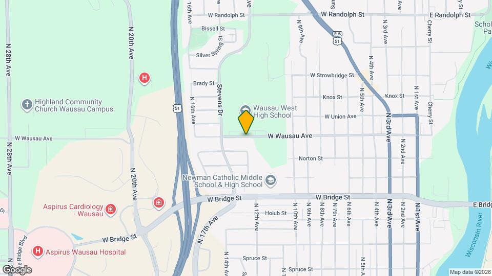 1209 W Wausau Ave Map and Location Details