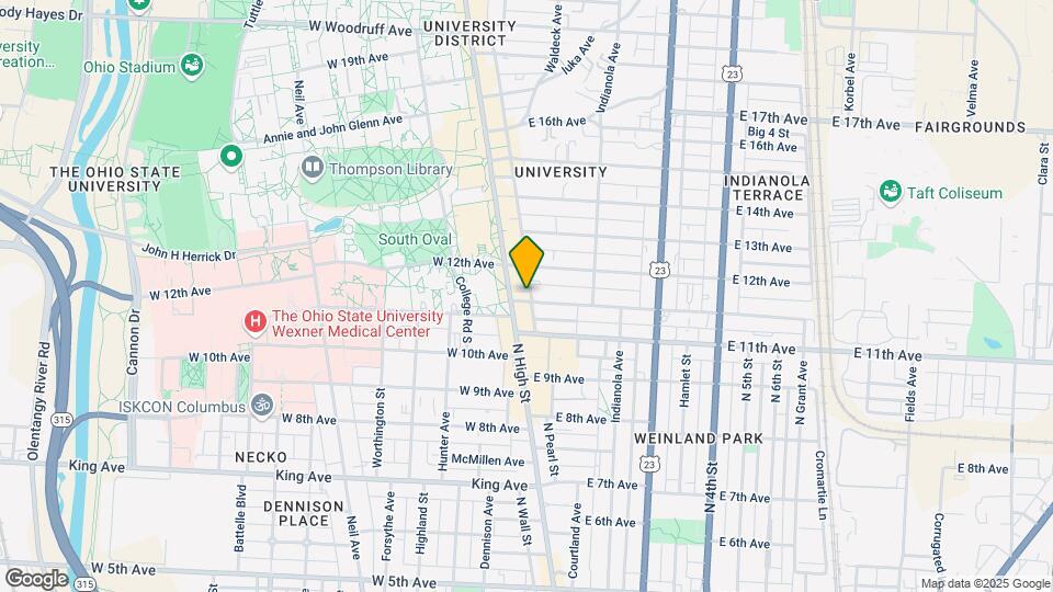 1645 N Pearl St Map and Location Details