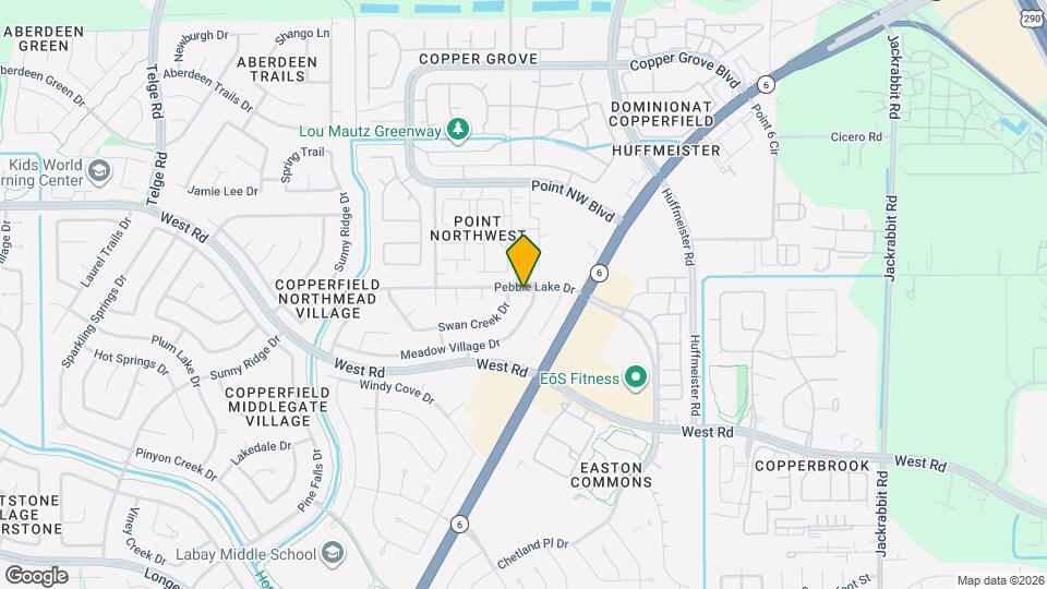 15307 Pebble Lake Dr Map and Location Details