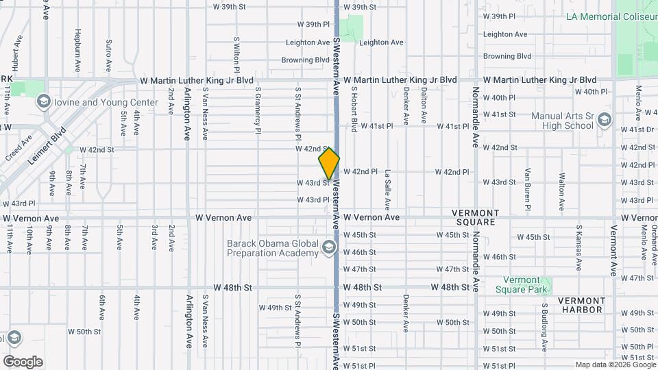1702 W 43rd St Mapa y Detalles de la Ubicación