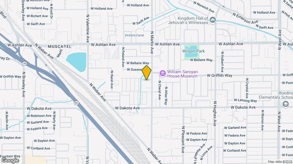 3037 W Pontiac Way Map and Location Details