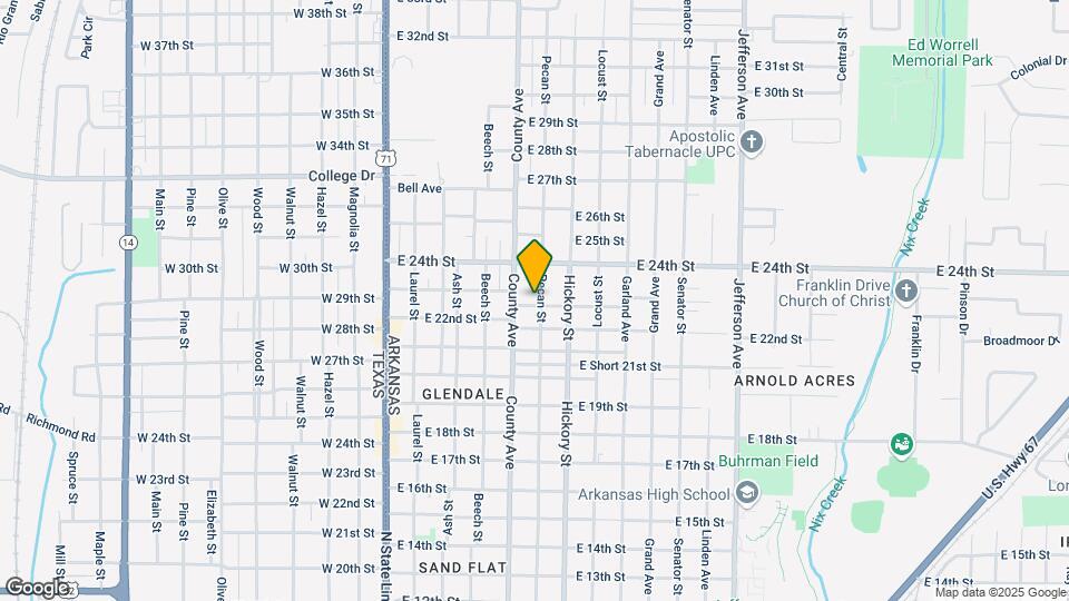 2301 Pecan St Map and Location Details