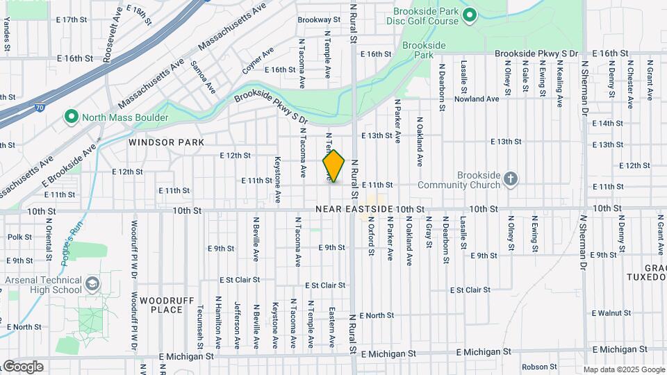 1037 N Temple Ave Map and Location Details