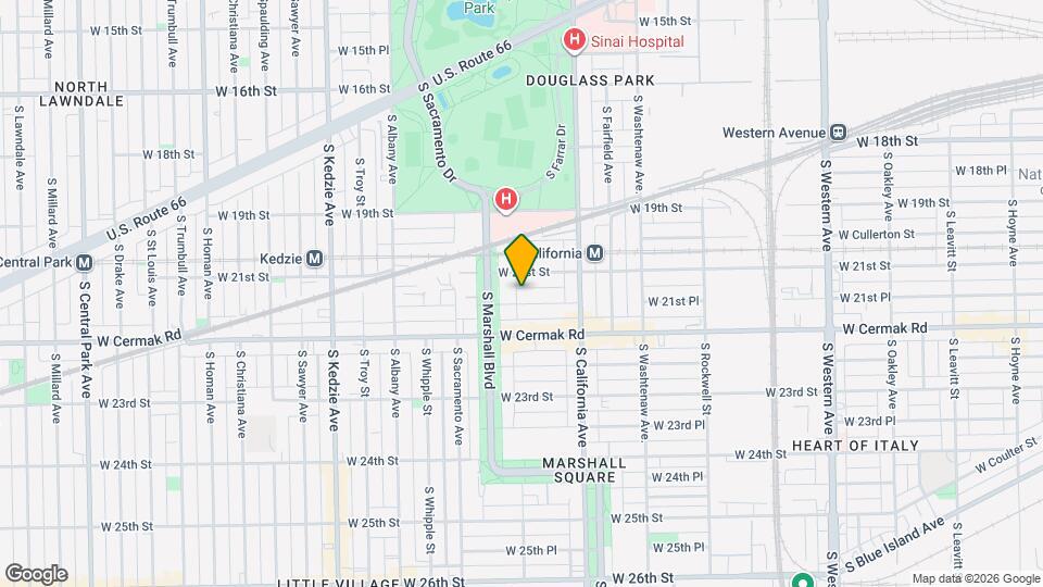 2858 W 21st Pl, Unit 1 Map and Location Details