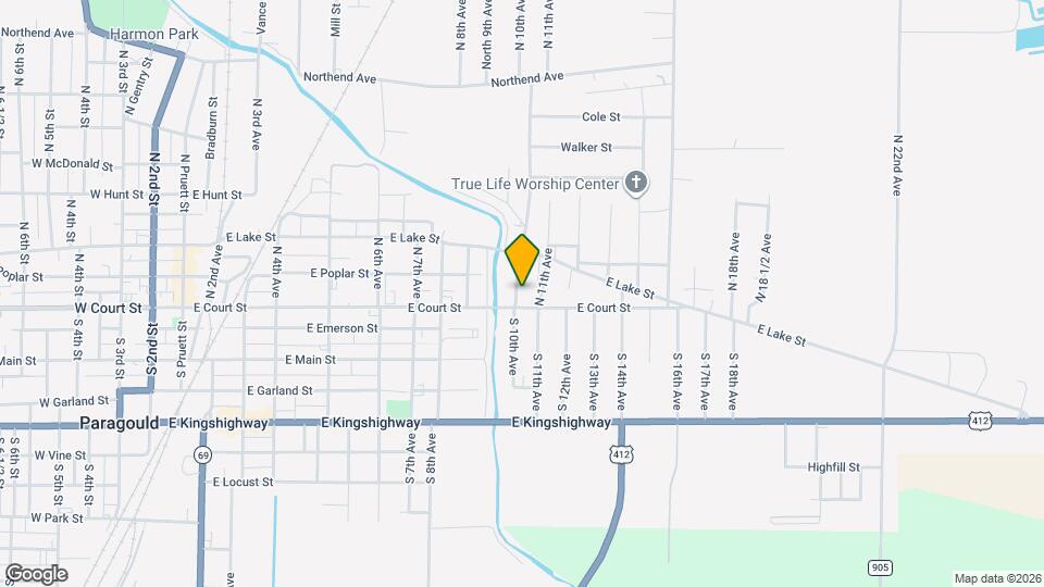 103 N 10th Ave Map and Location Details