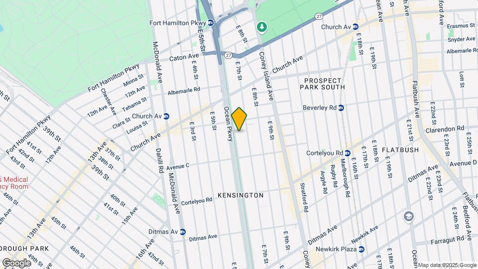 295 Ocean Parkway Map and Location Details