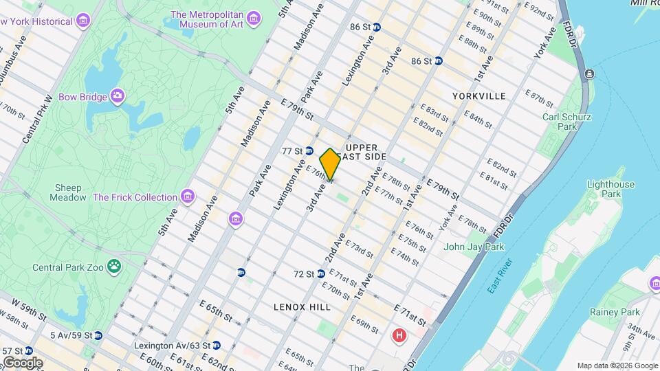 202 E 76th St Map and Location Details