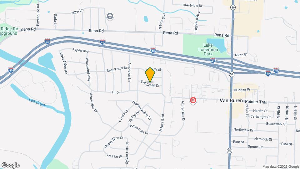 511 Evergreen Dr Map and Location Details