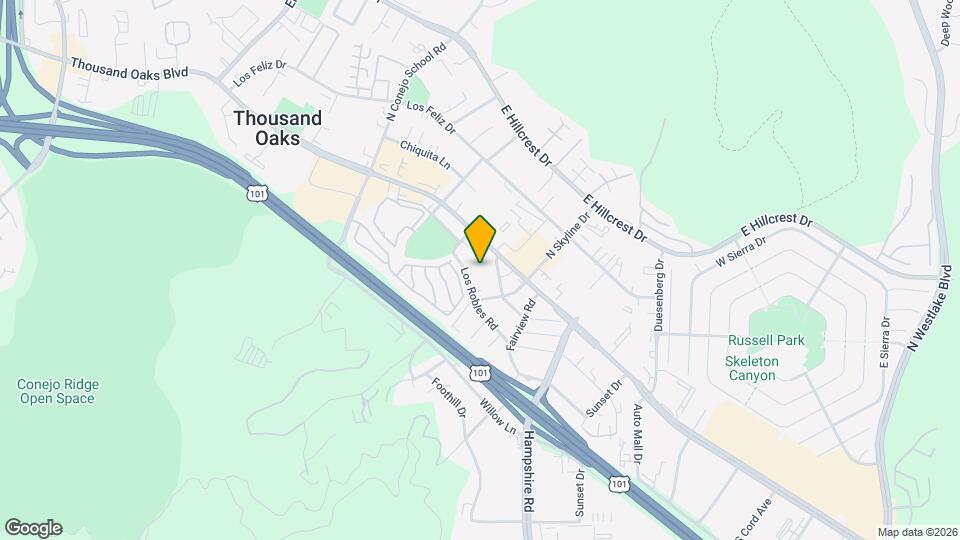 2741 Los Robles Rd Map and Location Details