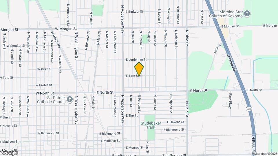 1419 N Purdum St Map and Location Details