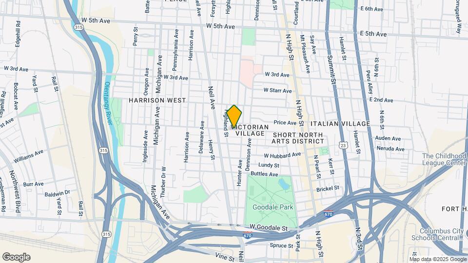 219 W 1st Ave, Unit Apt C Map and Location Details