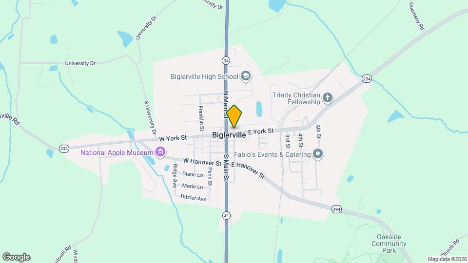 34 E York St Map and Location Details