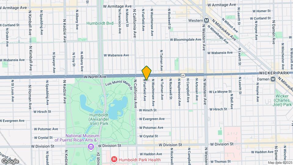 1537 N Fairfield Ave Map and Location Details