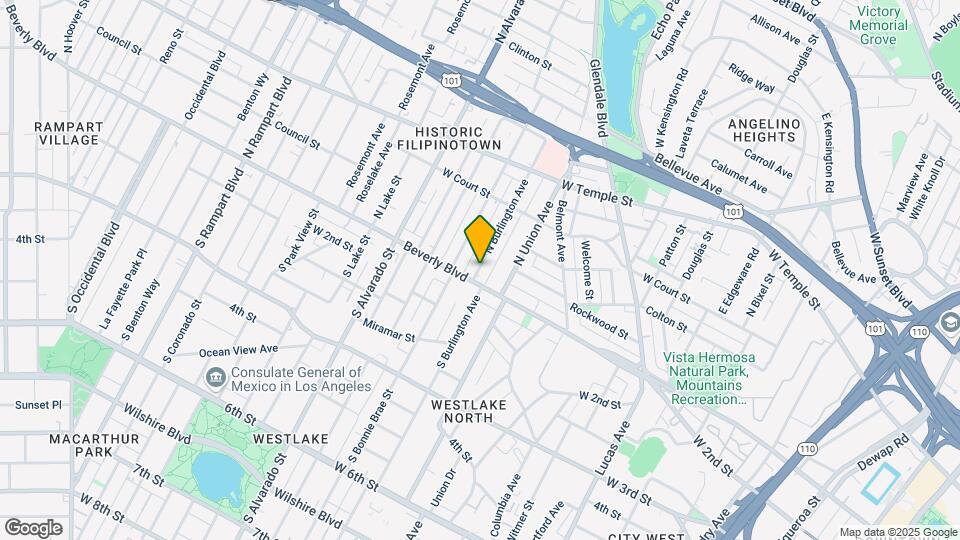 128 N Burlington Ave Mapa y Detalles de la Ubicación