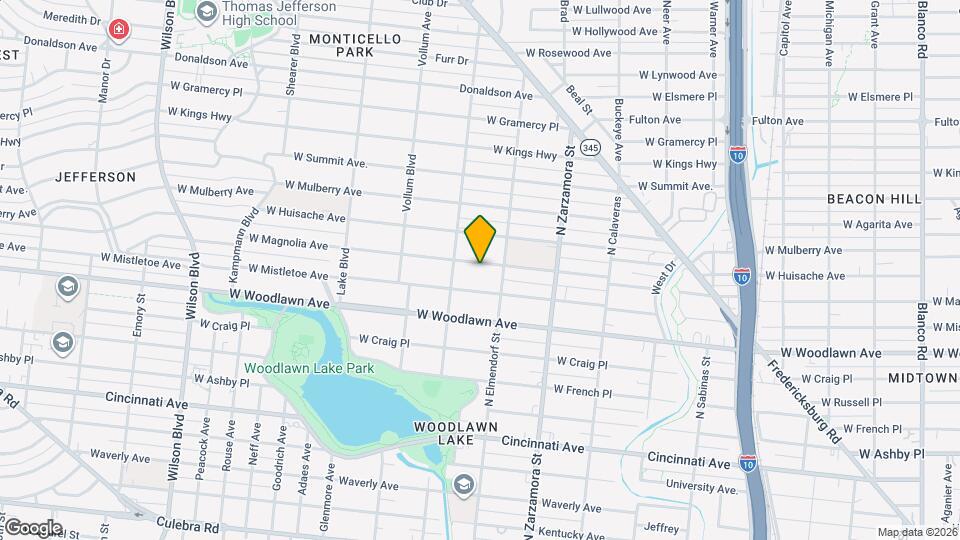 1822 W Magnolia Ave Map and Location Details