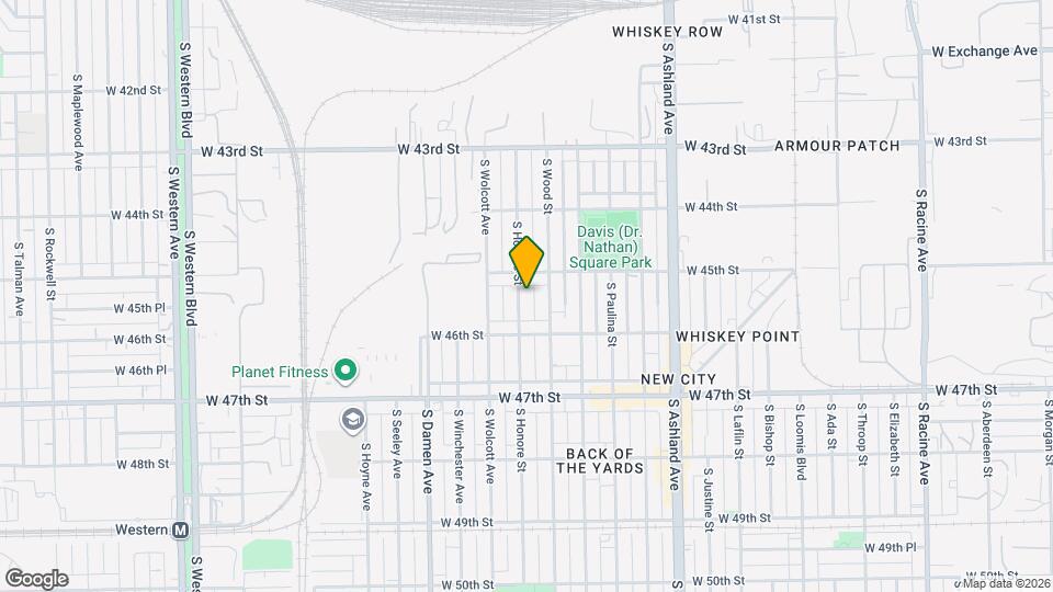 4521 S Honore St Map and Location Details