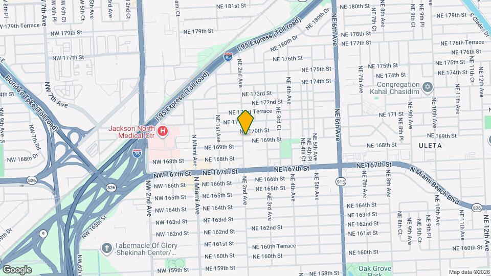 201 NE 169th St Map and Location Details