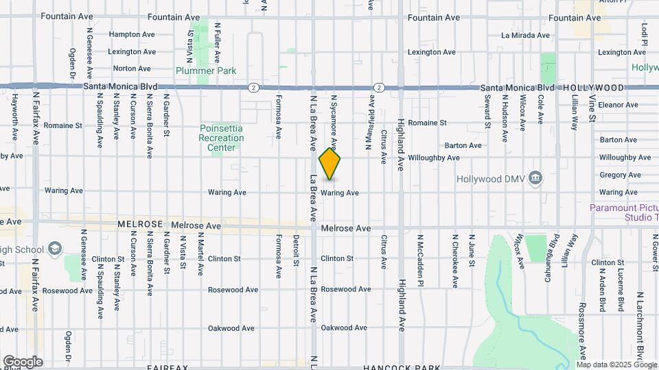813 N Sycamore Ave, Unit Sycamore Map and Location Details