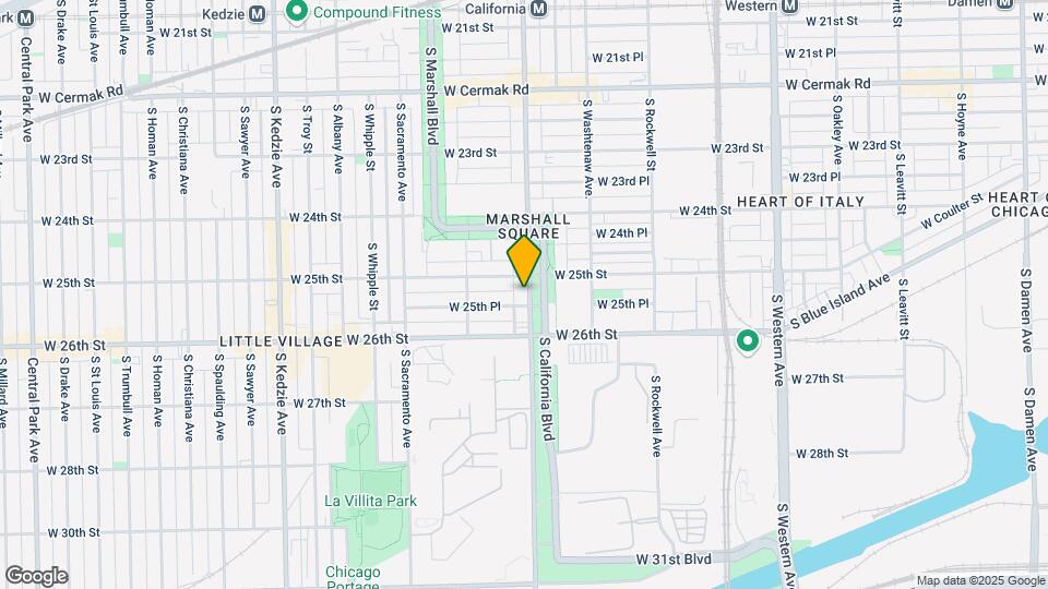 2516 S California Ave Map and Location Details