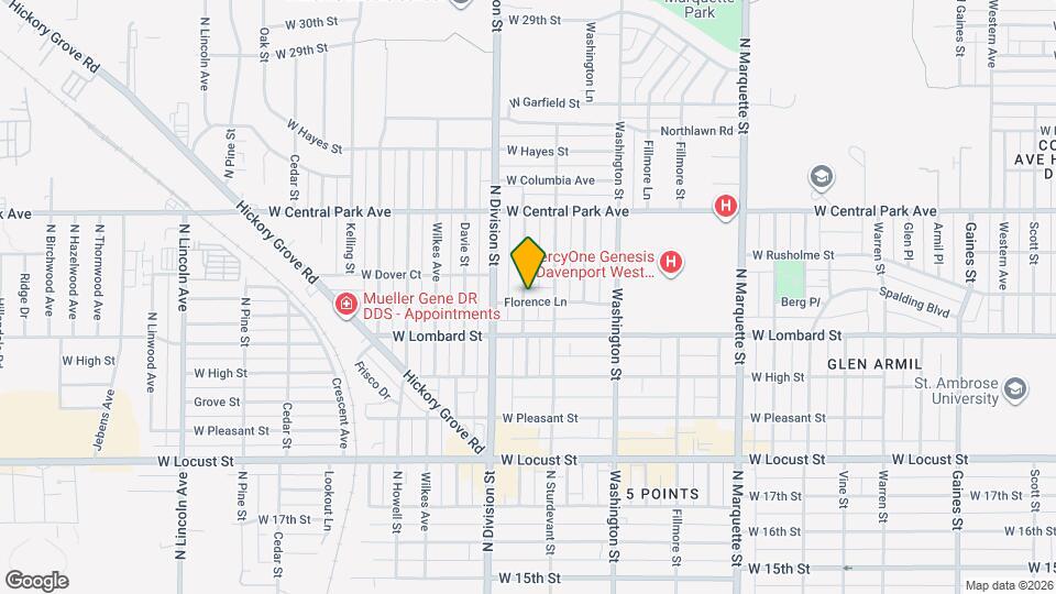 1626 Florence Ln Mapa y Detalles de la Ubicación