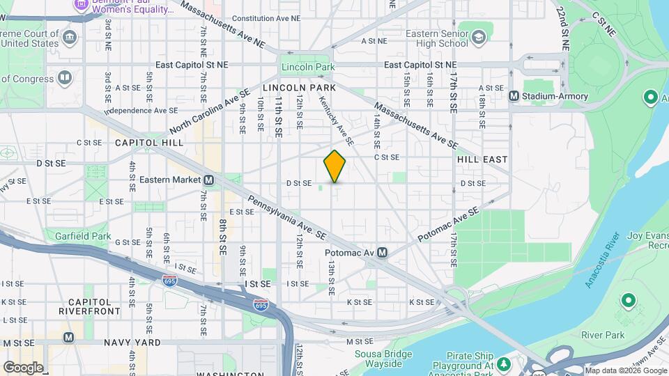 1301 D St SE, Unit 1 Mapa y Detalles de la Ubicación