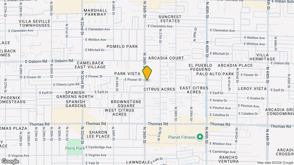 3133 N 36th St Map and Location Details