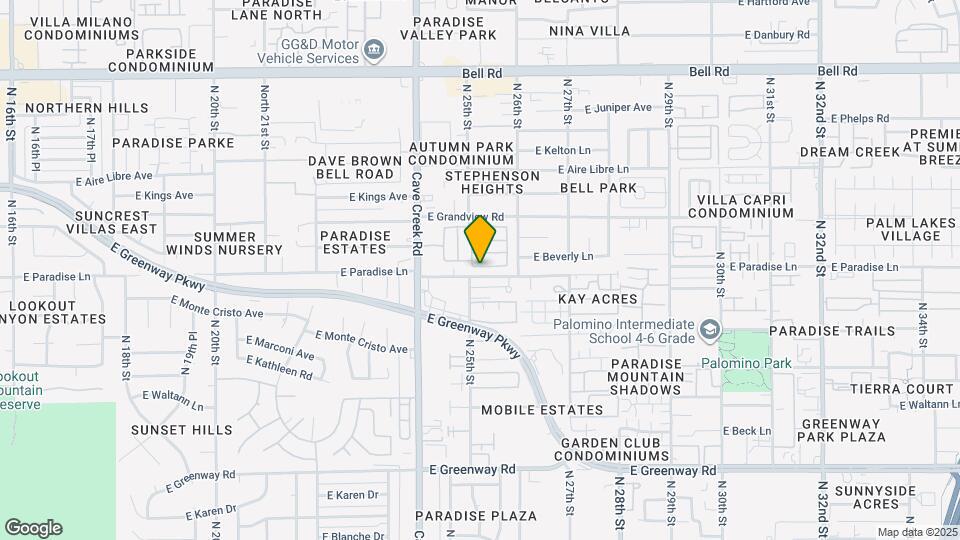 2502 E Paradise Ln Map and Location Details