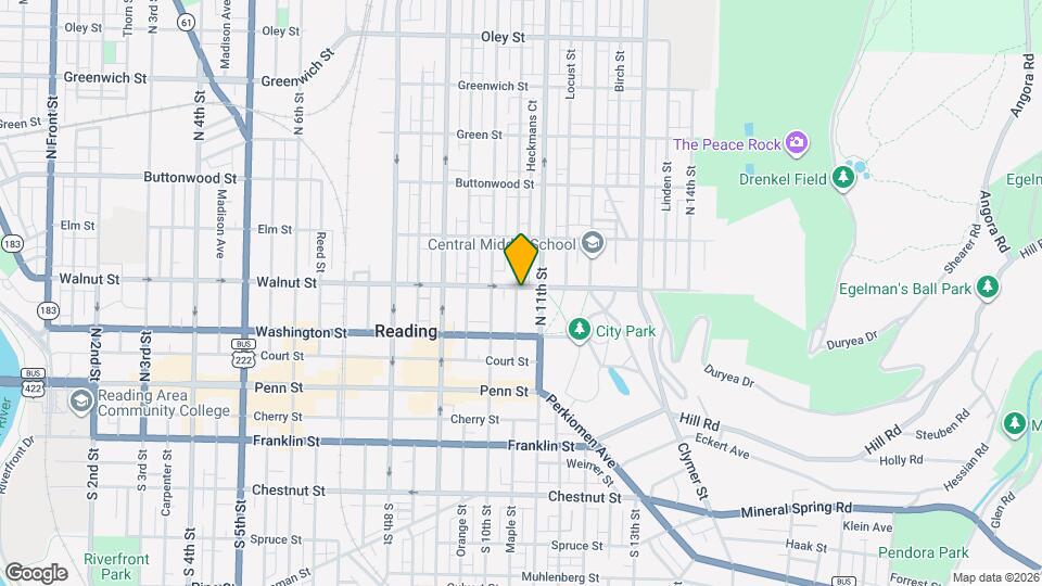 1030 Walnut St Map and Location Details