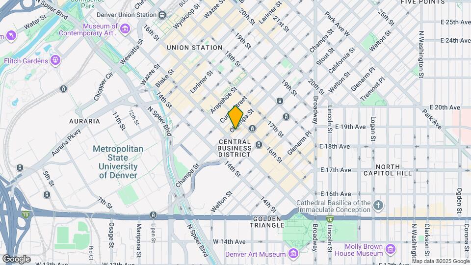 1500 Champa St Map and Location Details